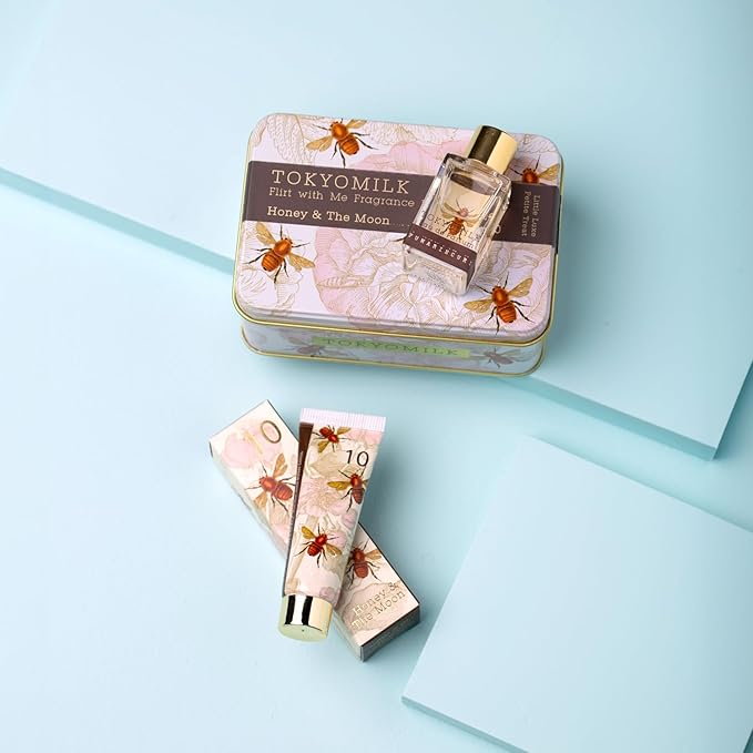 TOKYOMILK Honey In The Moon Flirt With Me Kit, Little Luxe Parfum & Petite Treat Handcreme, Subtly Sweet Honey, Sugared Violet, Jasmine, Sandalwood, Luxury Gift Set, Travel Hand Lotion and Perfume