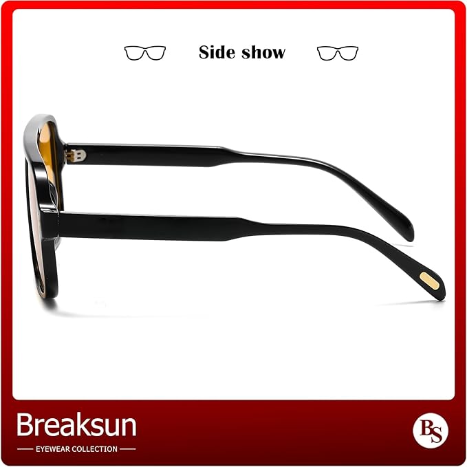 Retro Aviator Sunglasses for Women Men Trendy Classic 70s Square Aviator Sun Glasses Vintage Shades