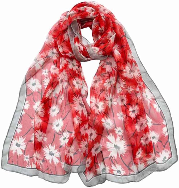 Xyueanlo Scarfs for Women Lightweight Fashion Floral Printed Scarves Neck Scarf Sunscreen Wraps Shawls