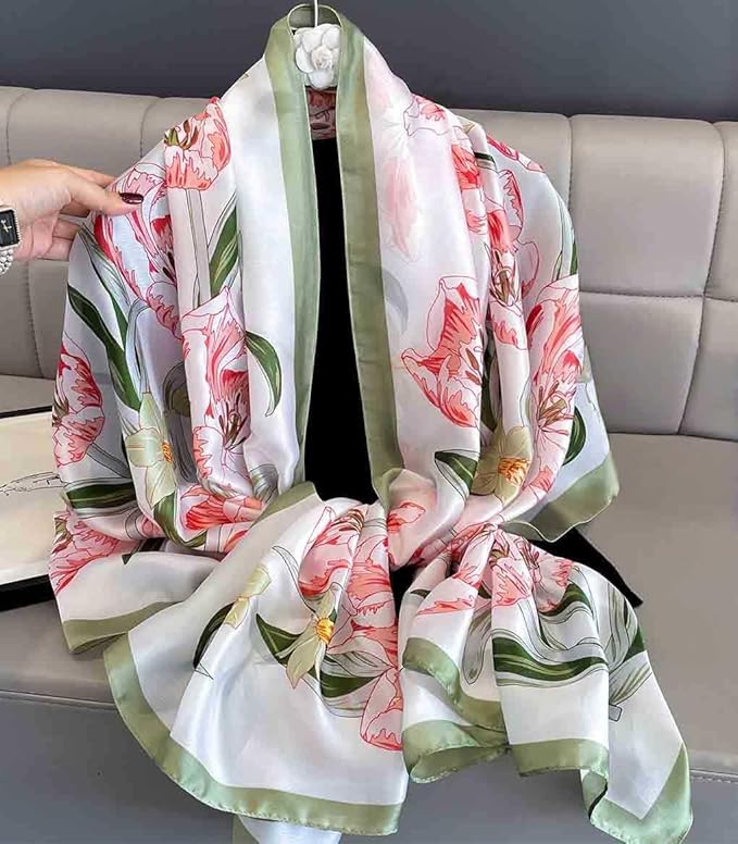 Xyueanlo Scarfs for Women Lightweight Scarves Fashion Print Floral Pattern Head Scarf Wraps Shawls