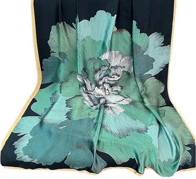 Pokeedioty Scarfs for Women Lightweight Head Scarf Fashion Scarves Elegant Floral Pattern Sunscreen Shawls and Wraps