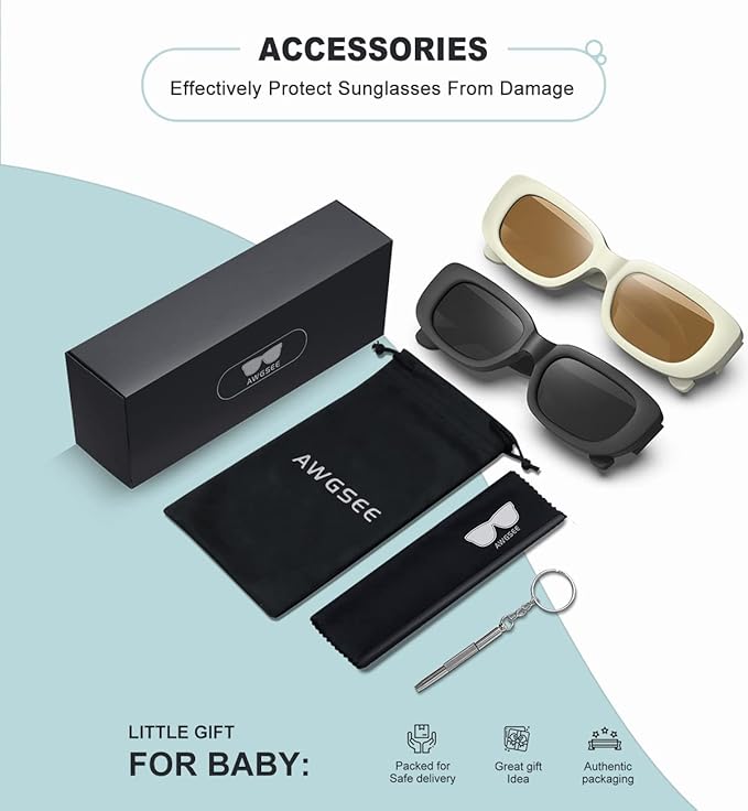 Retro Rectangle Kids Sunglasses 90’s Vintage Fashion Narrow Square Frame Glasses Shades for Girls Boys UV Protection
