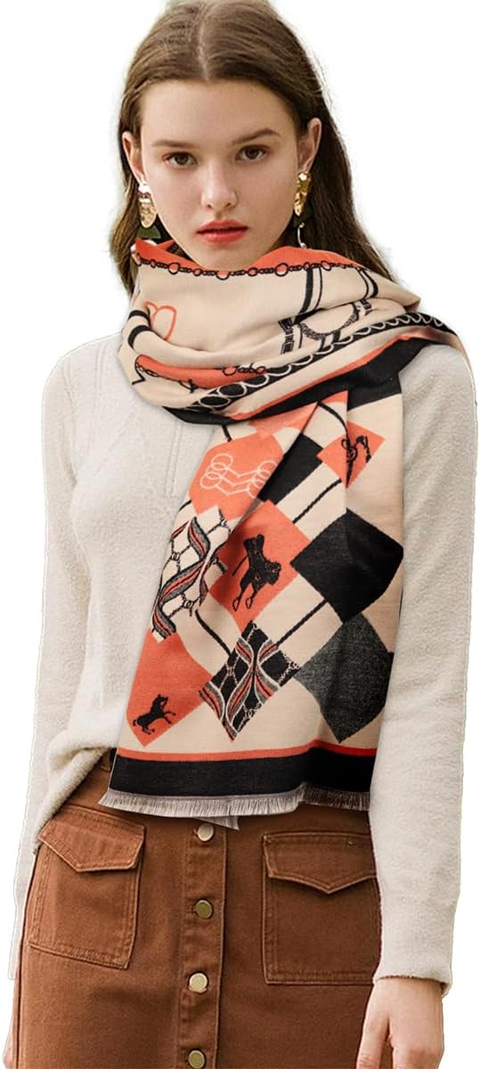 EXTREE Scarfs for Women Pashmina Silky Shawl Wrap for Evening Dressing Blanket Open Front Poncho Cape