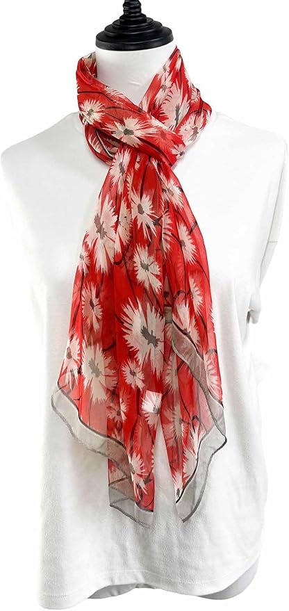 Xyueanlo Scarfs for Women Lightweight Fashion Floral Printed Scarves Neck Scarf Sunscreen Wraps Shawls