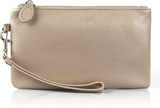 befen Genuine Leather Wristlet Clutch RFID Blocking Bag Cell Phone Wallet Purse Wristlet Wallet Purses and Handbags for Women