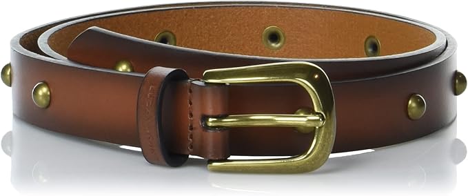 Lucky Brand womens Studded Leather Belt | Stylish | Classic | Modern | Jeans | Pants | Skirt | Dress