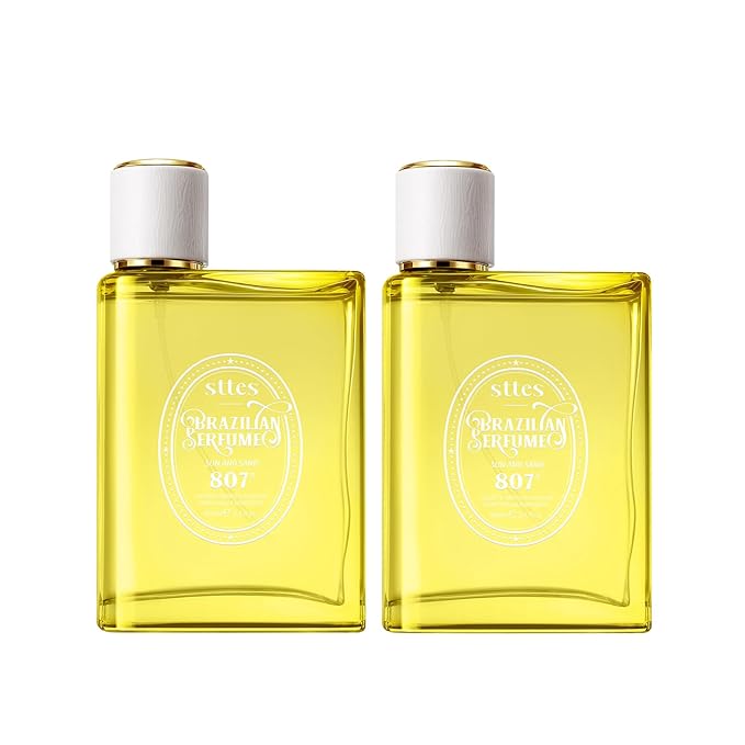 Sttes Perfume 807# – Sun and Sand (Coconut Milk, Warm Sand, Vanilla) – Eau de Parfum, 2 Bottles Total 6.8 fl oz – Long-Lasting Beachy Gourmet Fragrance for Women and Men
