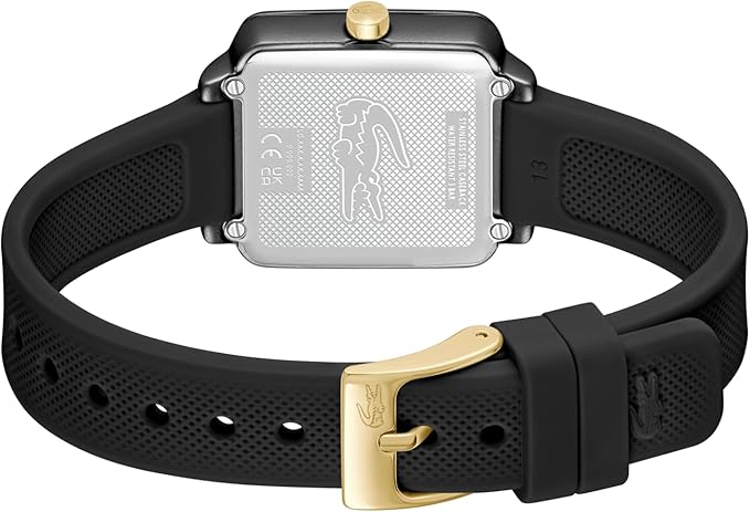 Lacoste.12.12 Flow Women's 3H Quartz Watch - Slim Silicone Strap - Square Case - Water Resistant up to 3ATM/30 Meters - Minimalist Elegance for Her - 26mm