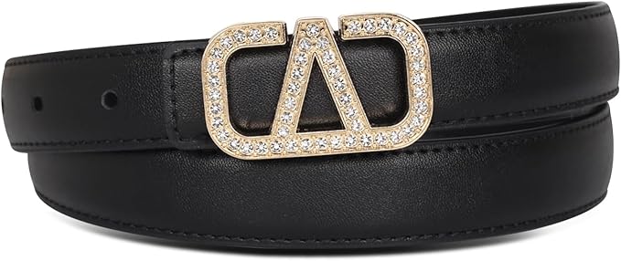 Relang Women's Belts with Gold Buckle, Fashion Waist Band, Elegant Ladies' Belt, Gift for Women