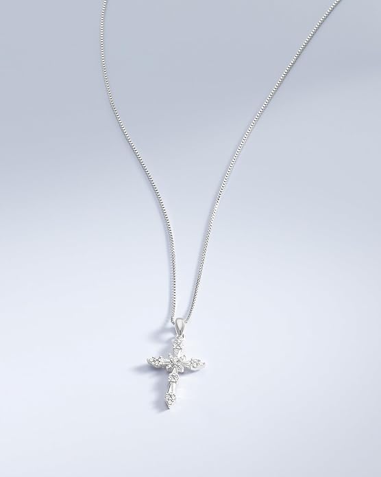 Milla 14K Gold Plated Cross Necklace for Women, Silver Cross Necklaces for Women, 18 inches Chain with Cross Pendant