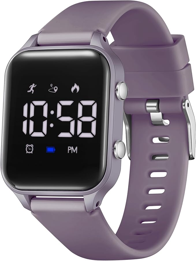 L LAVAREDO Kids Digital Watches for Boys Girls,Waterproof Sport Watch with Pedometer Stopwatch Vibration Alarm for Ages 5-13,No App Fitness Tracker Watch for Kids Teens Birthday Christmas Gifts