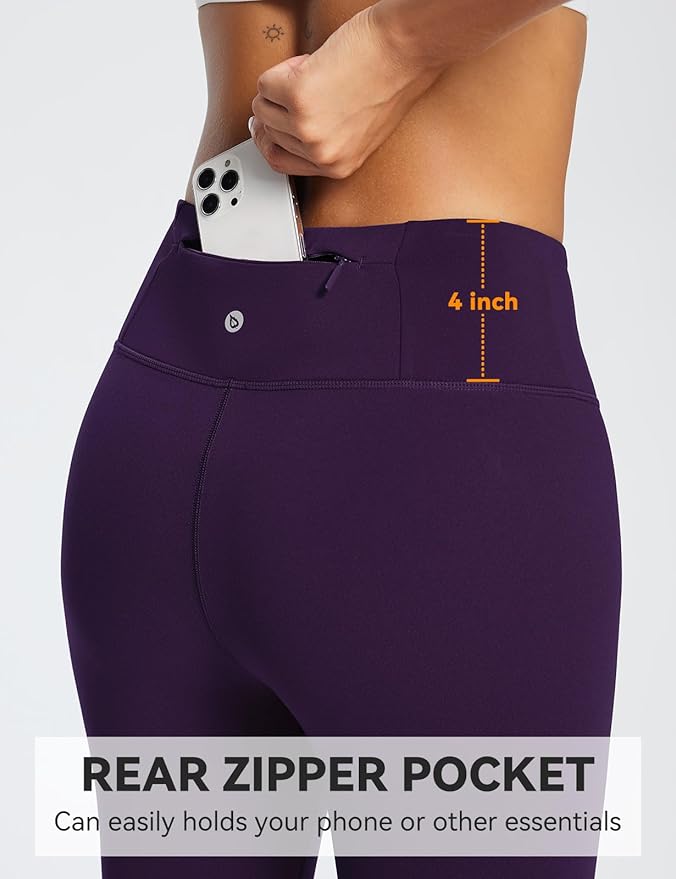 baleaf Women's Fleece Lined Leggings Water Resistant Thermal Winter Warm Tights High Waisted with Pockets Running Gear