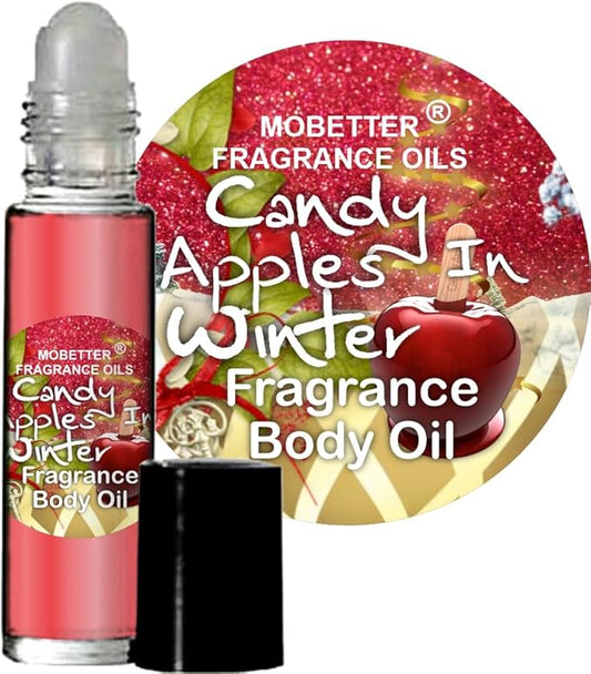 Candy Apples In Winter Perfume Fragrance Body Oil, Candy Apple and Orange, Long Lasting, Travel Size