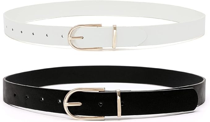Earnda Women's Faux Leather Chic Belt for Ladies Jeans