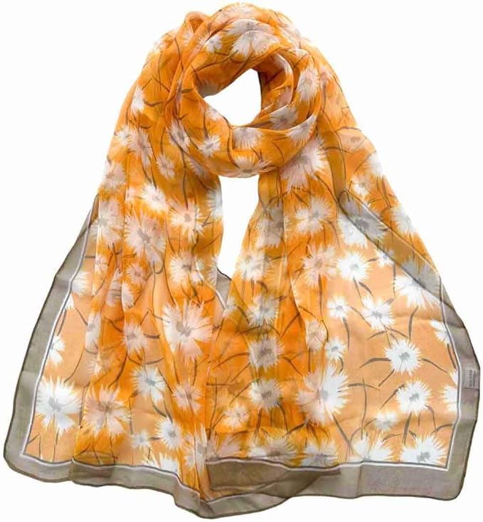 Xyueanlo Scarfs for Women Lightweight Fashion Floral Printed Scarves Neck Scarf Sunscreen Wraps Shawls