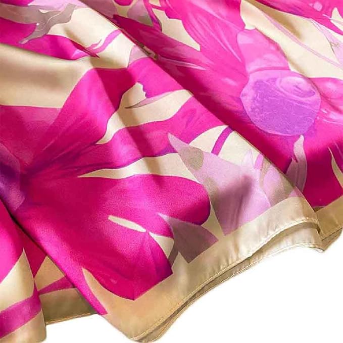 Pokeedioty Scarfs for Women Lightweight Head Scarf Fashion Scarves Elegant Floral Pattern Sunscreen Shawls and Wraps