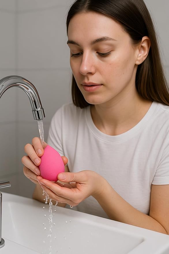J&A Beauty - Set of 2 Latex - free Makeup Sponges,Pink Teardrop Blenders, Professional Reusable Applicators for Foundation and Conealer