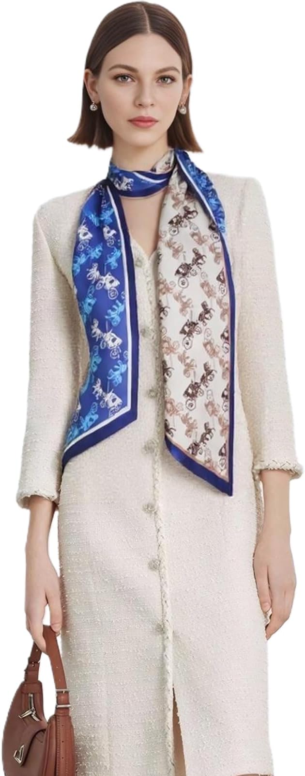 100% Mulberry Silk Ribbon Scarf for Hair Beach Head Wraps for Women Handbag accessories Necktie