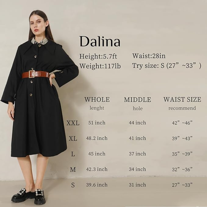 Wide Belts for Women Leather Wide Belts Fashion Thick Black Belt With Gold Buckle Belt for Dresses