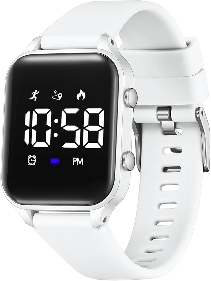 L LAVAREDO Kids Digital Watches for Boys Girls,Waterproof Sport Watch with Pedometer Stopwatch Vibration Alarm for Ages 5-13,No App Fitness Tracker Watch for Kids Teens Birthday Christmas Gifts