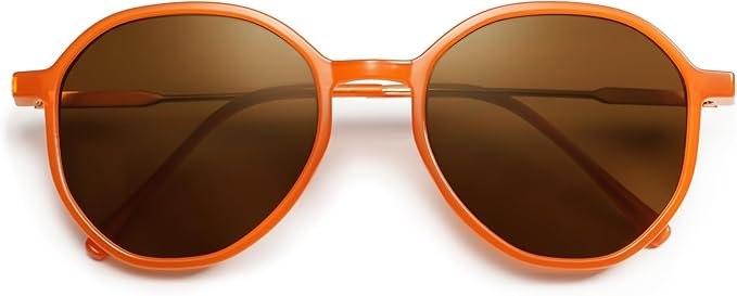 SOJOS Trendy Designer Hexagon Round Sunglasses for Women Fashion Big Shades Geometric Women Sunglasses SJ2181