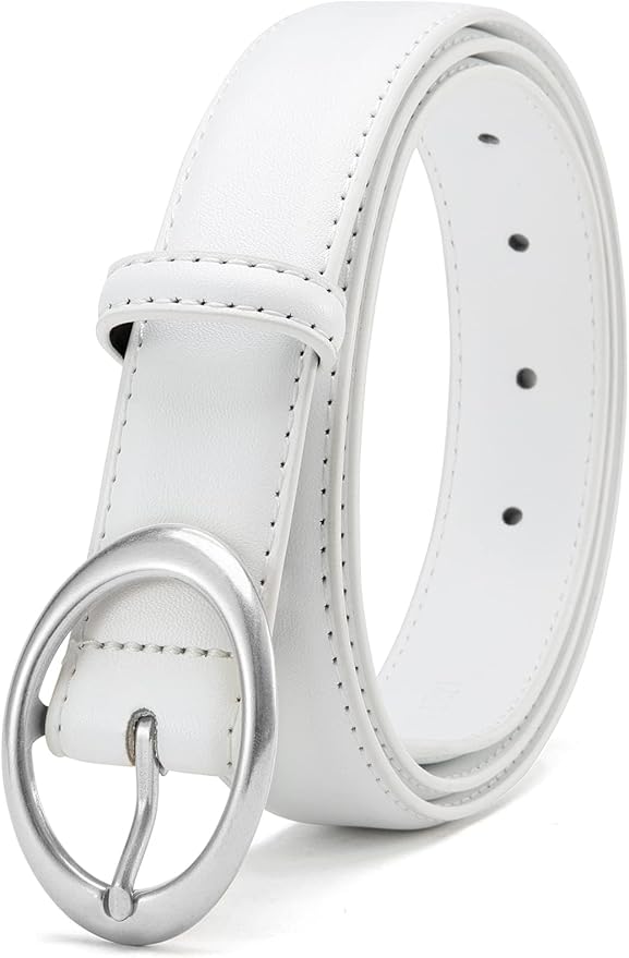 Womens Belt - CR Leather Belt Women Casual for Jeans Pants Dress - Belts with Gold Buckle for Women Fashion