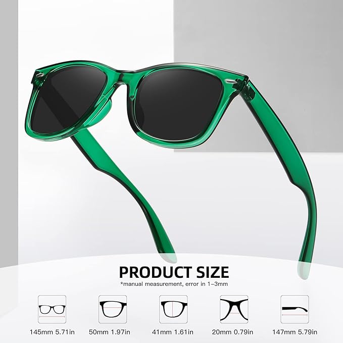 MEETSUN Polarized Sunglasses for Women Men Classic Retro Square Frame Driving Sun Glasses UV Protection