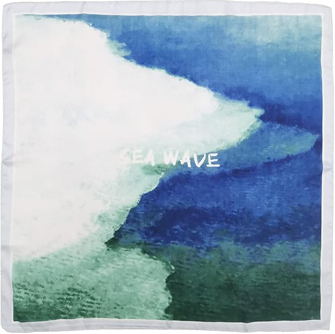 FONYVE Silk Feeling Scarf Medium Square Satin Head Scarf for Women 27.5 × 27.5 inches