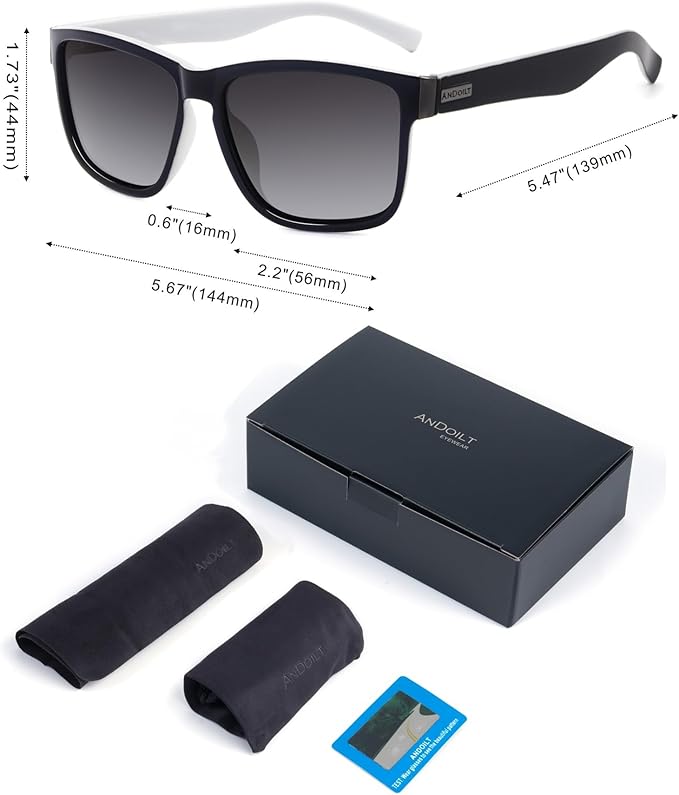 ANDOILT Sport Polarized Square Sunglasses