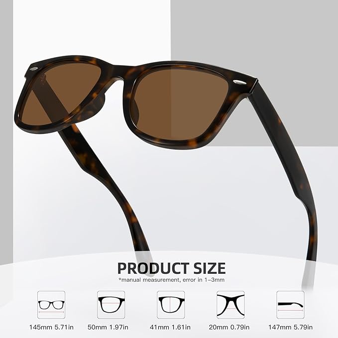 MEETSUN Polarized Sunglasses for Women Men Classic Retro Square Frame Driving Sun Glasses UV Protection