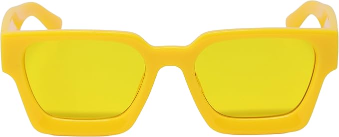 Retro Square Frame Sunglasses for Women Men Fashion Chunky Rectangle Sun Glasses UV400 Protection