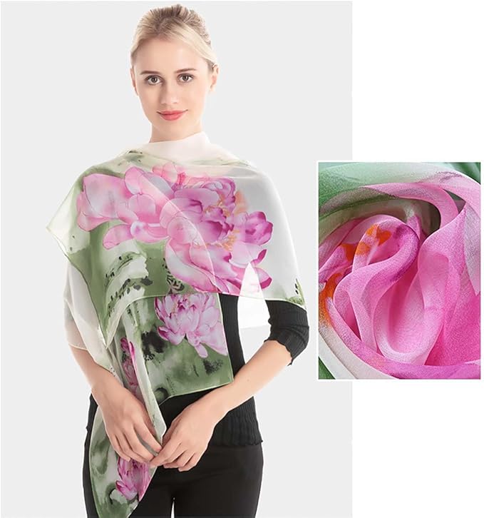 Xyueanlo Scarfs for Women Lightweight Scarves Fashion Print Floral Pattern Scarf Shawls