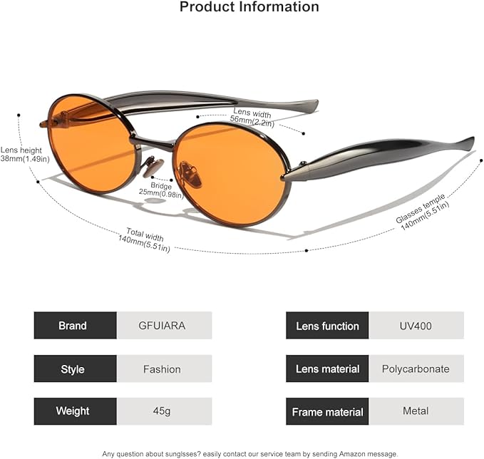 Retro Oval Sunglasses for Women Men - Classic 90s Vintage Trendy Shades with UV400 Protection, Gold Metal Frame