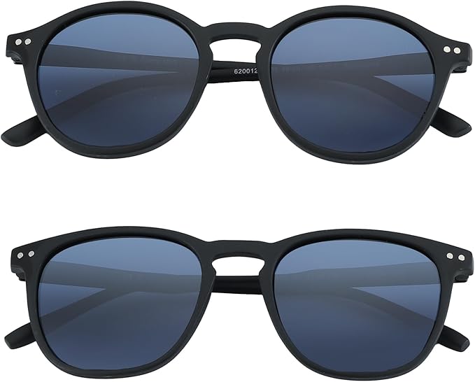 ZENOTTIC Polarized Sunglasses for Women Men: Retro Shades Round | Square Frame UV Protection 2 Pack
