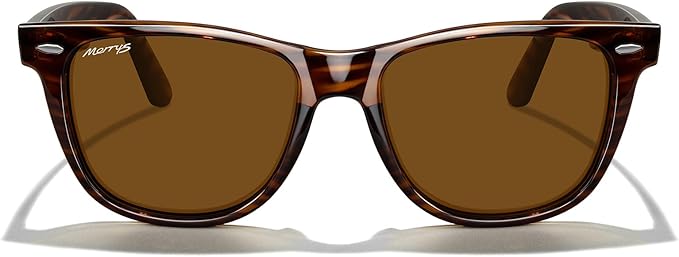 MERRY'S Classic Square Shape Polarized Sunglasses for Womens Mens Retro Designer UV400 Sun Glasses S6140