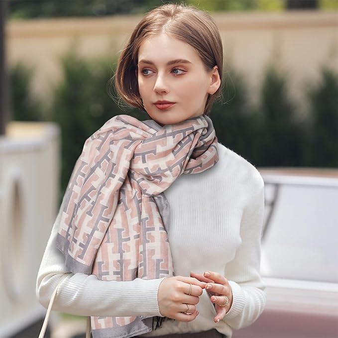 EXTREE Scarfs for Women Pashmina Silky Shawl Wrap for Evening Dressing Blanket Open Front Poncho Cape