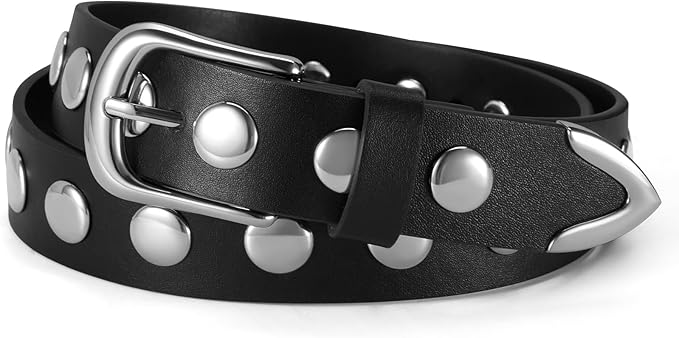VATAN Women Leather Belt for Jeans Dresses Pants Fashion Ladies Casual Waist Belt with Gold Buckle