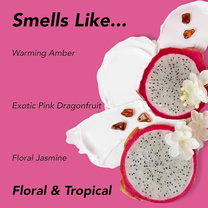 Bundle of Holler And Glow Bondi Blush Pink Dragonfruit Body & Hair Mist + Body Butter, Body Spray, Hair Perfume For Women, Jasmine, Amber Scented, Floral, Moisturizing, Nourishing, 2 Piece Set