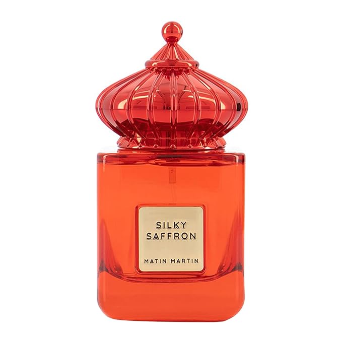 Matin Martin Silky Saffron for Unisex - Arabian Perfume for Women & Men - Long Lasting Woody Spicy Fragrance with Leather, Vetiver, Sandalwood Notes - Arabic Cologne - Travel Size - 3.4 oz EDP Spray