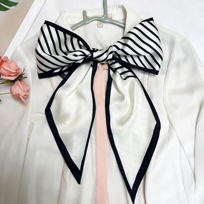 Silk Head Scarf for Hair Fashion Headwrap for Women Lightweight Neck Tie