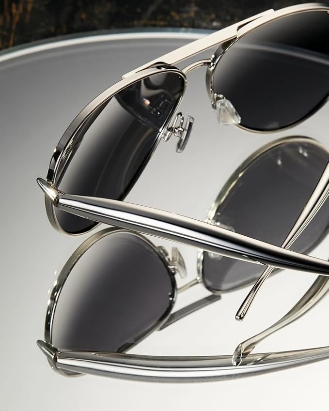 Retro Gold Aviator Sunglasses for Women Men, 2025 Metal Oversized 70s Aviators Sun Glasses