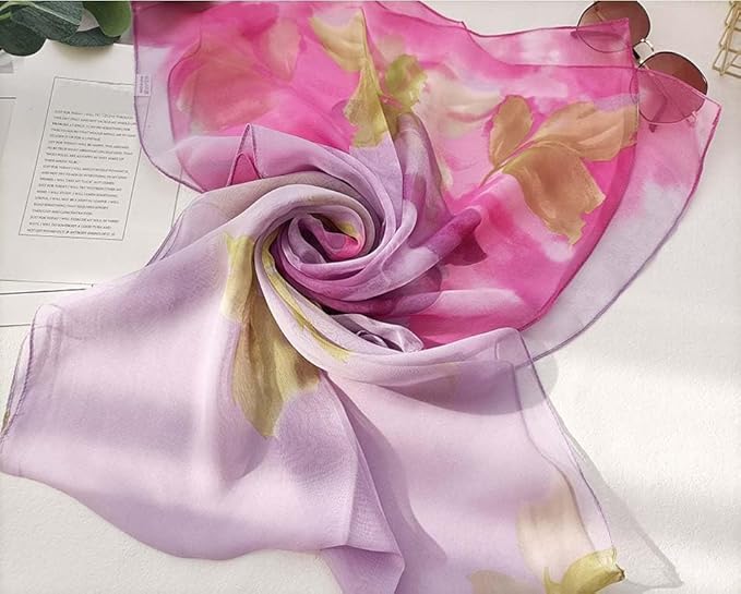 Xyueanlo Scarfs for Women Lightweight Fashion Floral Printed Scarves Neck Scarf Sunscreen Wraps Shawls