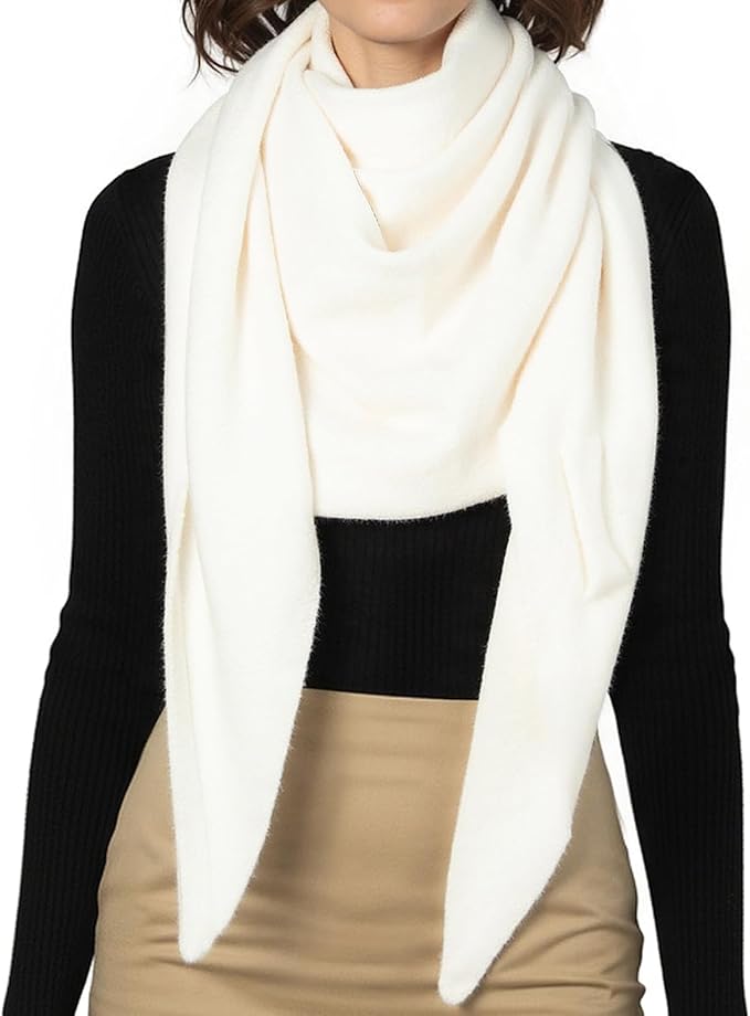 RIIQIICHY Shawl Wrap Women Pashmina Triangle Cape Knit Sweater Scarf for Fall Winter Fashion Accessory
