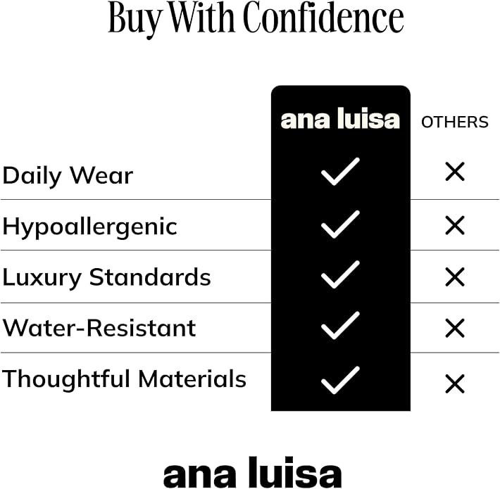 Ana Luisa Hoop Earrings for Women - 14K Gold Plated & Silver Rhodium Plated Assorted Earring Styles - Dainty, Small Gold Hoop Earrings - Hypoallergenic Tarnish-Free Jewelry - Gifts for Women
