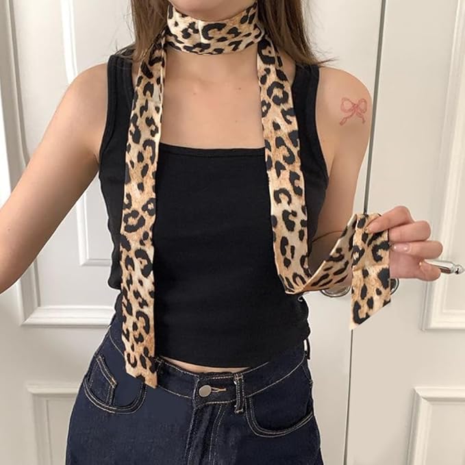 Purse Scarf for Women, Multifunctional Skinny Scarf for Bags Hair Neck Fashion Accessories
