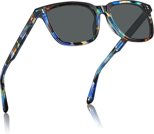 CARFIA Polarized Sunglasses for Women: Acetate, Small/Medium Size, UV400 Anti Glare CA5354