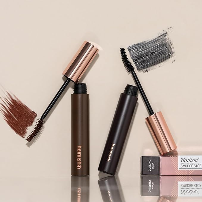 HEIMISH Dailism Smudge Stop Mascara, Volumizing & Lengthening, Long-lasting, Waterproof, Smudge-proof, Non-Clumping, Washable Cleansing Korean Mascara, 0.32oz/9g - Brown Volume
