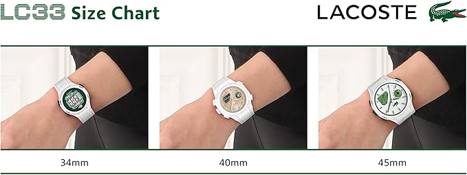 Lacoste LC33 Women's Analog Digital Watch, Silicone Strap, Contemporary, Sporty - Premium Fashion Timepiece - Gift for Her, 40mm