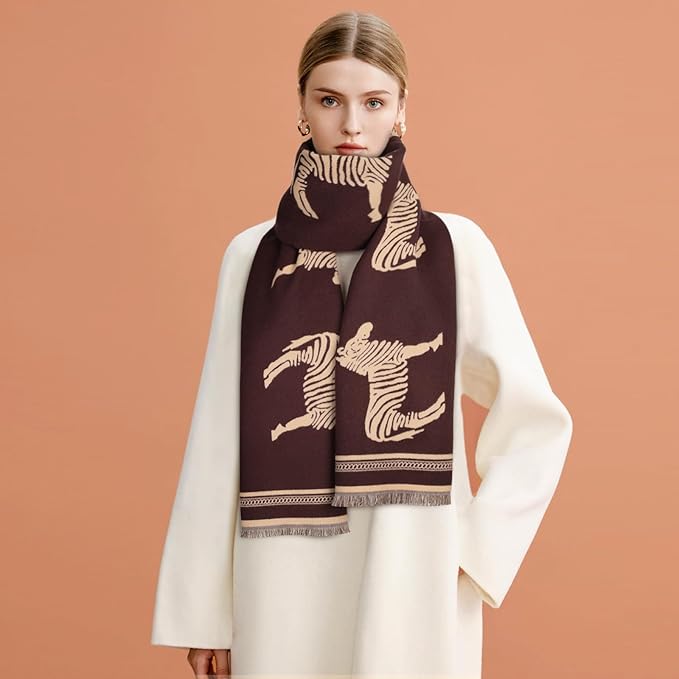 EXTREE Scarfs for Women Pashmina Silky Shawl Wrap for Evening Dressing Blanket Open Front Poncho Cape