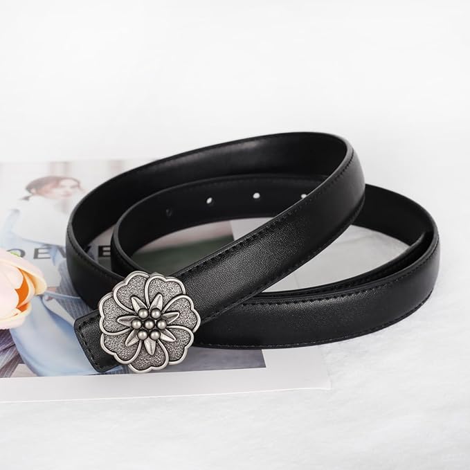 Relang Women's Belts with Gold Buckle, Fashion Waist Band, Elegant Ladies' Belt, Gift for Women